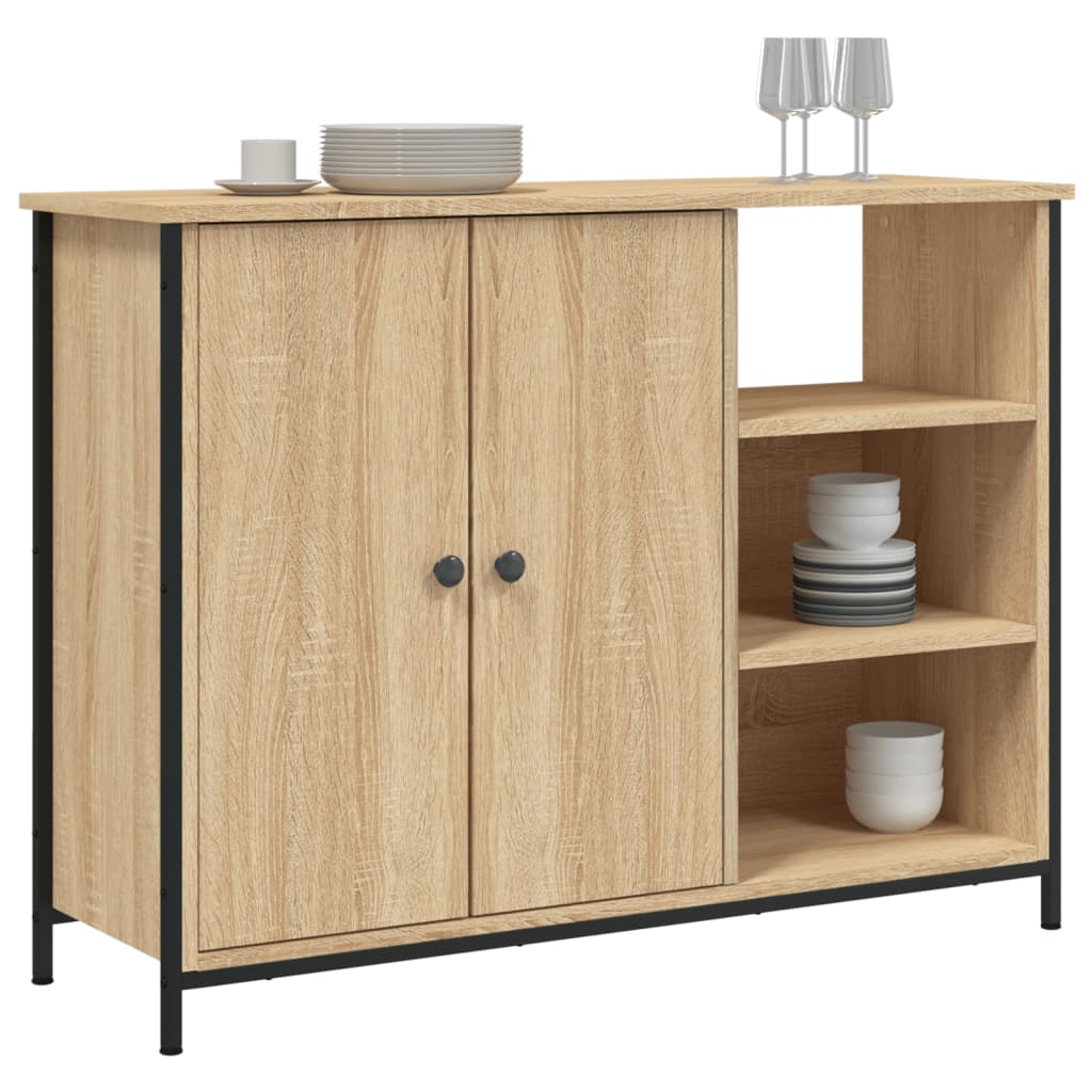 vidaXL Szafka, dąb sonoma, 100x33x75 cm, materiał drewnopochodny