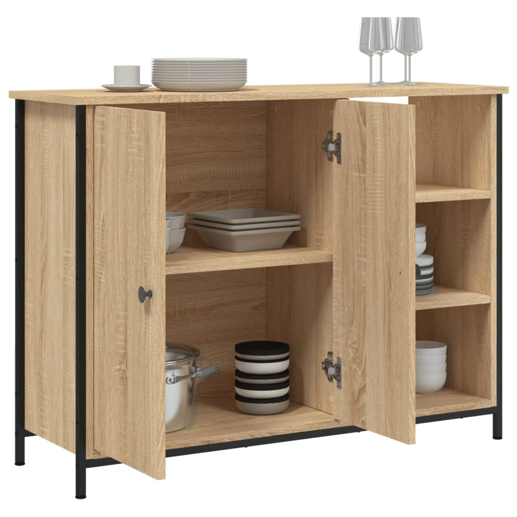 vidaXL Szafka, dąb sonoma, 100x33x75 cm, materiał drewnopochodny