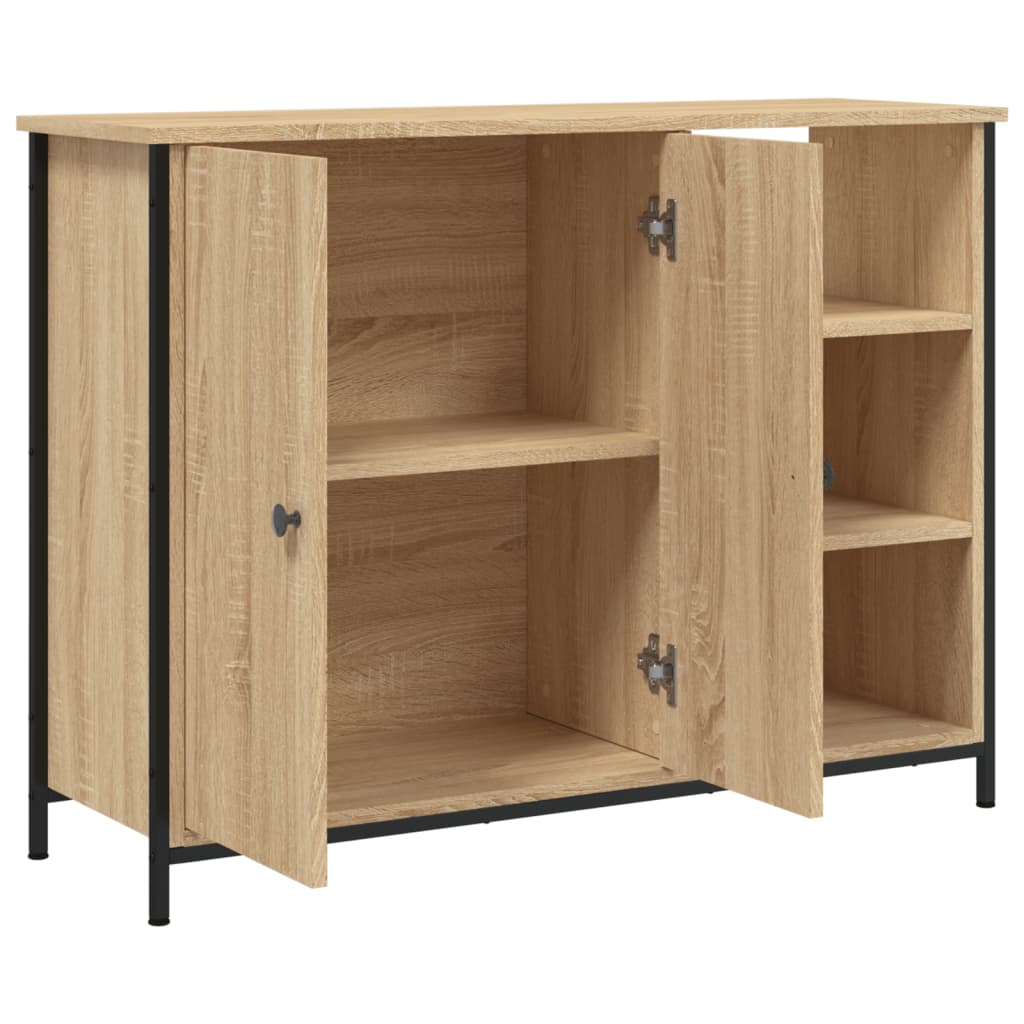 vidaXL Szafka, dąb sonoma, 100x33x75 cm, materiał drewnopochodny