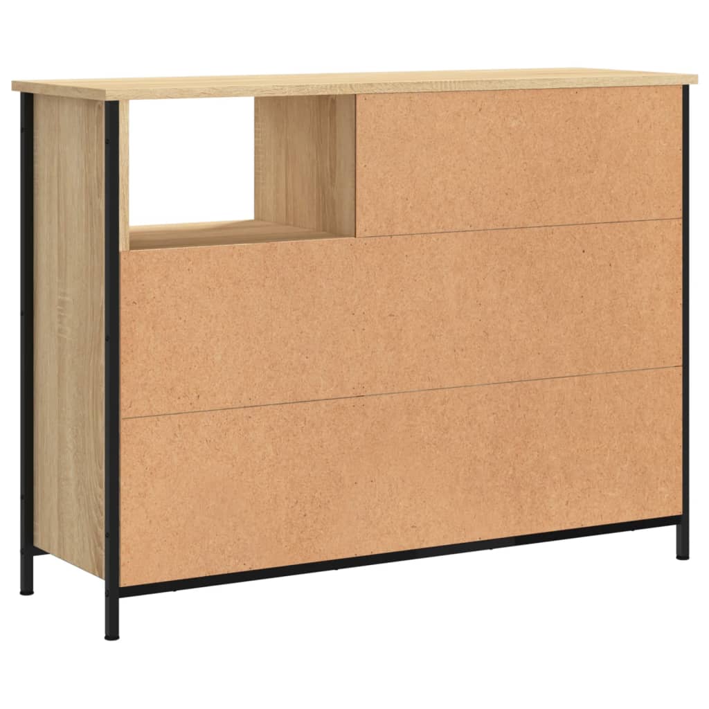 vidaXL Szafka, dąb sonoma, 100x33x75 cm, materiał drewnopochodny