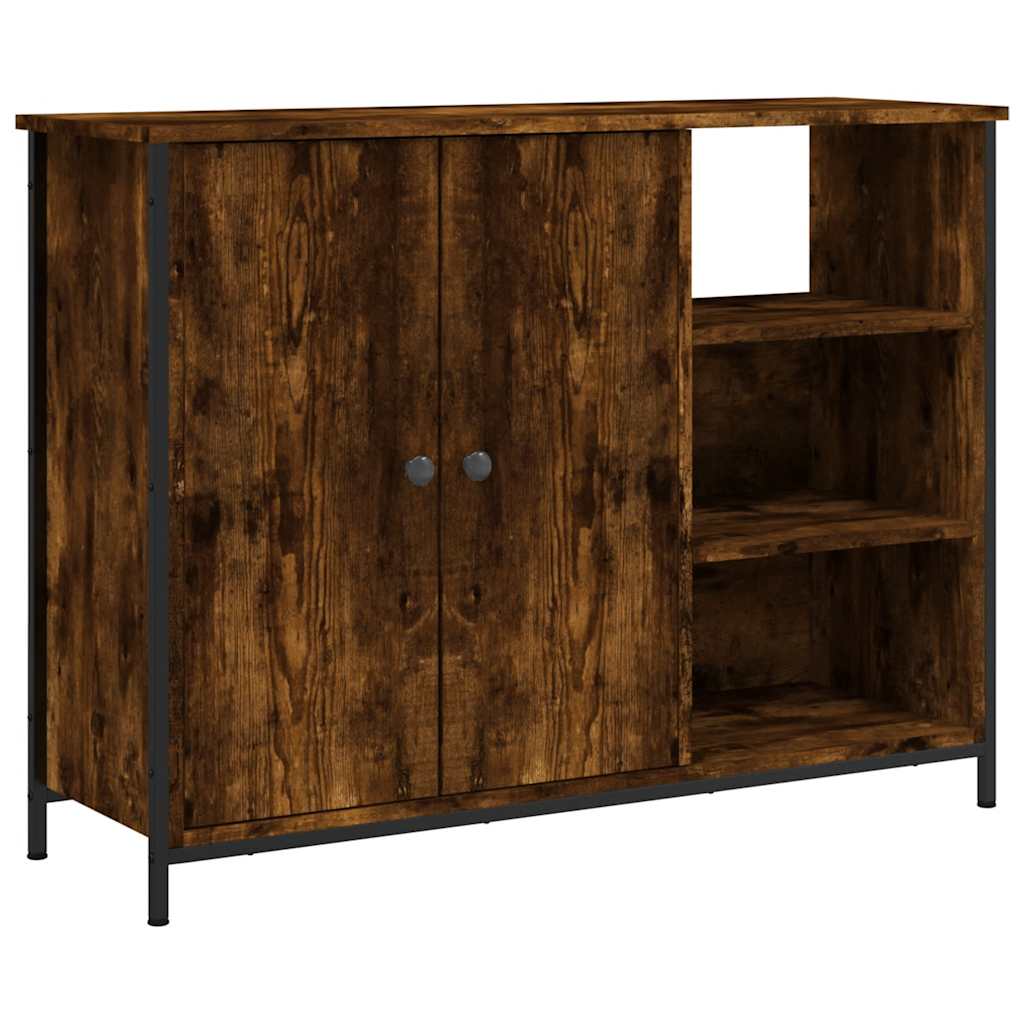 vidaXL Szafka, przydymiony dąb, 100x33x75 cm, materiał drewnopochodny