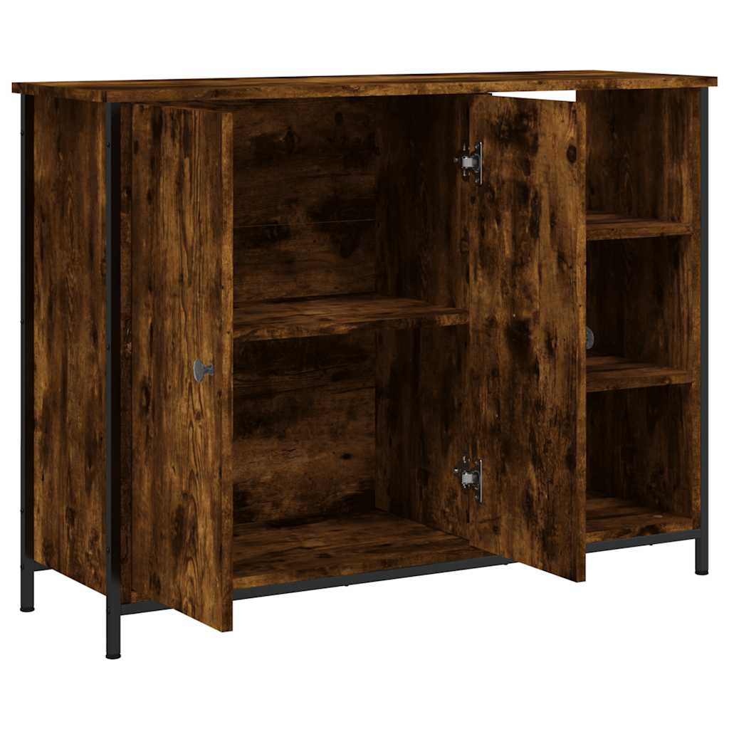 vidaXL Szafka, przydymiony dąb, 100x33x75 cm, materiał drewnopochodny