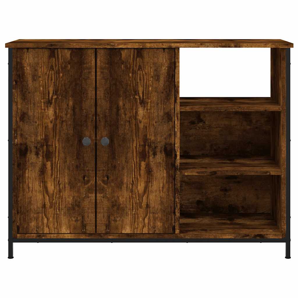 vidaXL Szafka, przydymiony dąb, 100x33x75 cm, materiał drewnopochodny