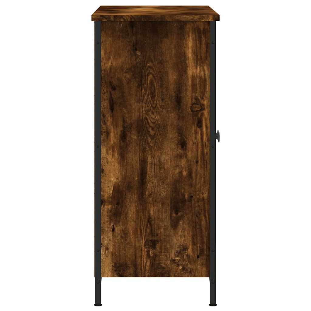 vidaXL Szafka, przydymiony dąb, 100x33x75 cm, materiał drewnopochodny
