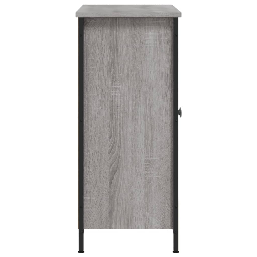 vidaXL Szafka, szary dąb sonoma, 100x33x75 cm, materiał drewnopochodny