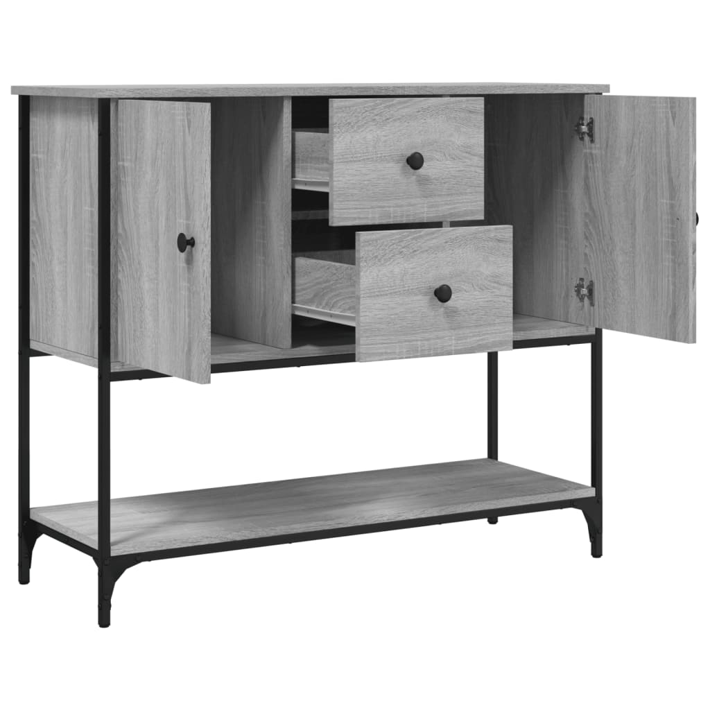 vidaXL Komoda, szary dąb sonoma, 100x36x85 cm, materiał drewnopochodny