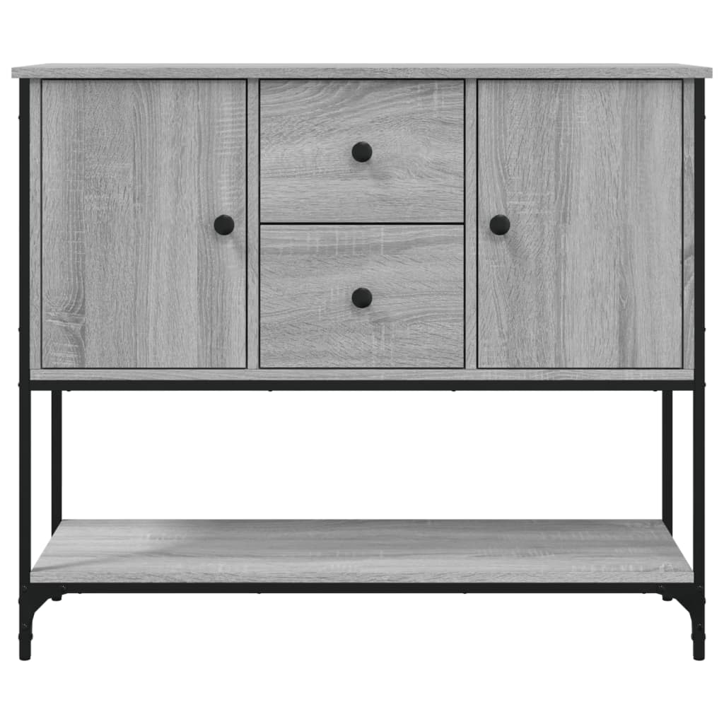 vidaXL Komoda, szary dąb sonoma, 100x36x85 cm, materiał drewnopochodny