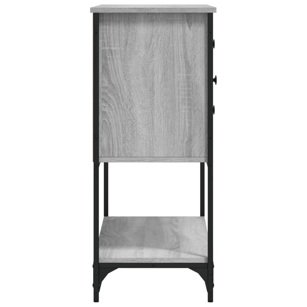 vidaXL Komoda, szary dąb sonoma, 100x36x85 cm, materiał drewnopochodny
