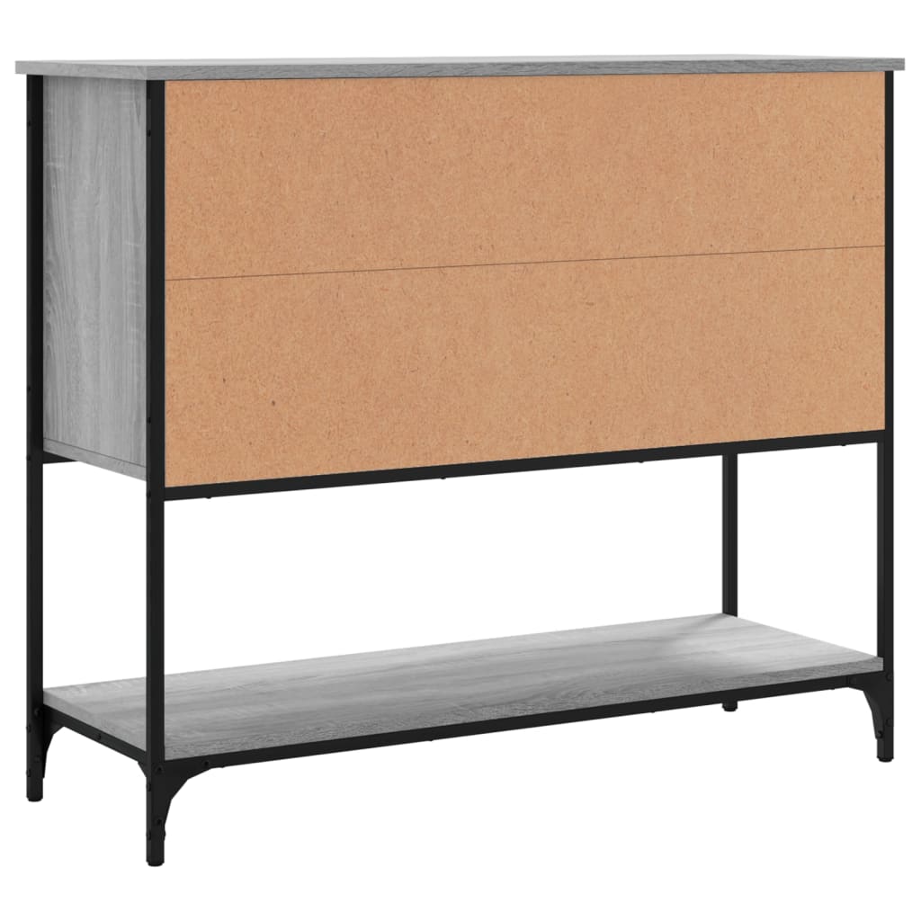 vidaXL Komoda, szary dąb sonoma, 100x36x85 cm, materiał drewnopochodny