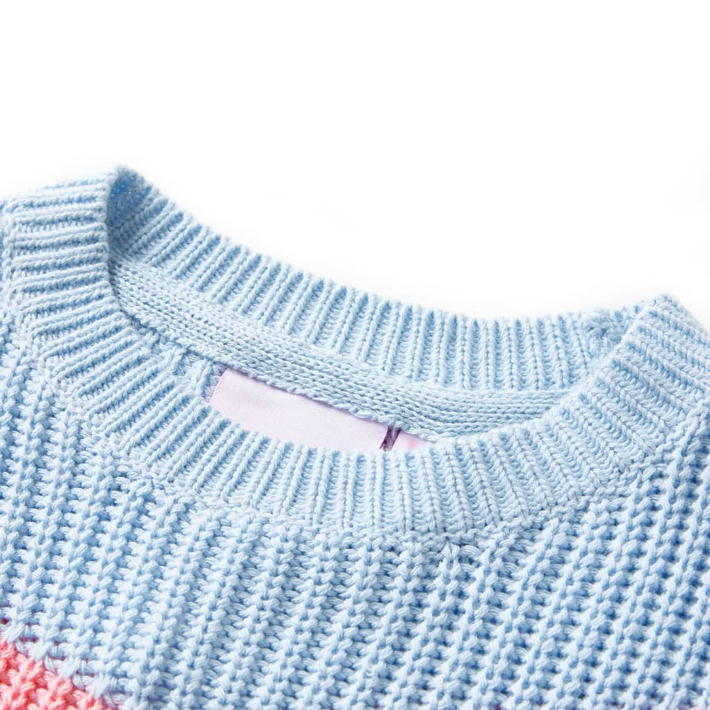 Sweter dziecięcy z dzianiny, niebieski, 104