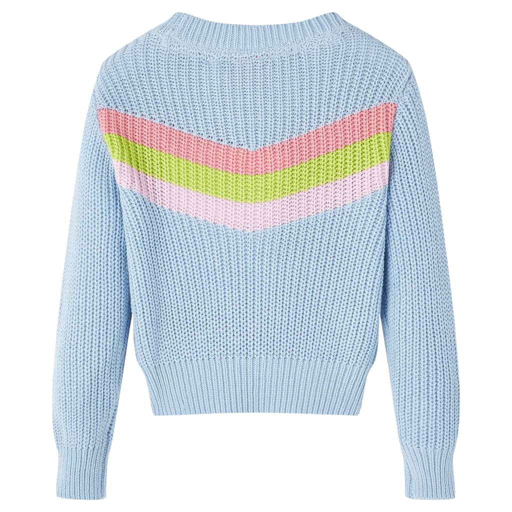 Sweter dziecięcy z dzianiny, niebieski, 128