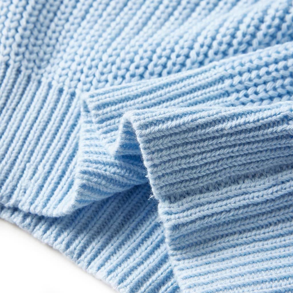 Sweter dziecięcy z dzianiny, niebieski, 128