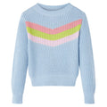 Sweter dziecięcy z dzianiny, niebieski, 140