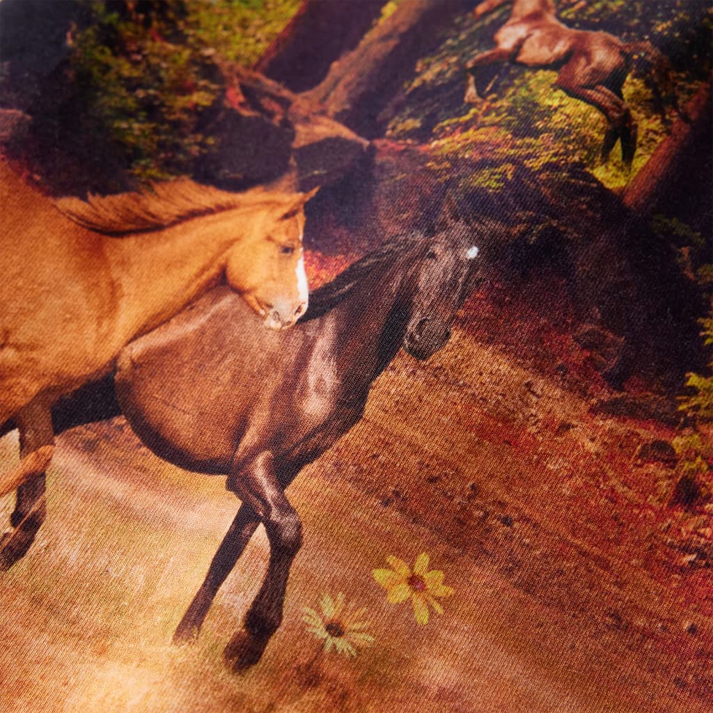 Sukienka dziecięca z długimi rękawami, koniakowa, 92