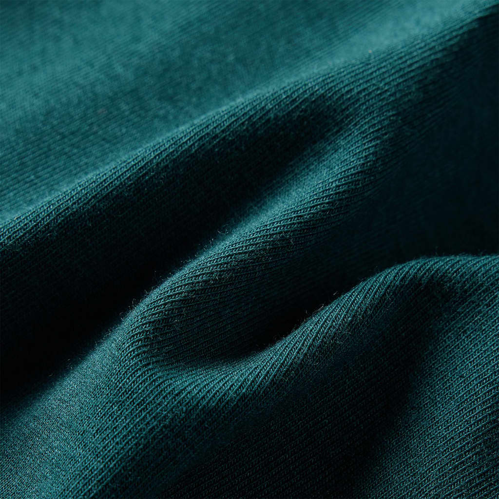 Sukienka dziecięca z długimi rękawami, ciemnozielona, 104