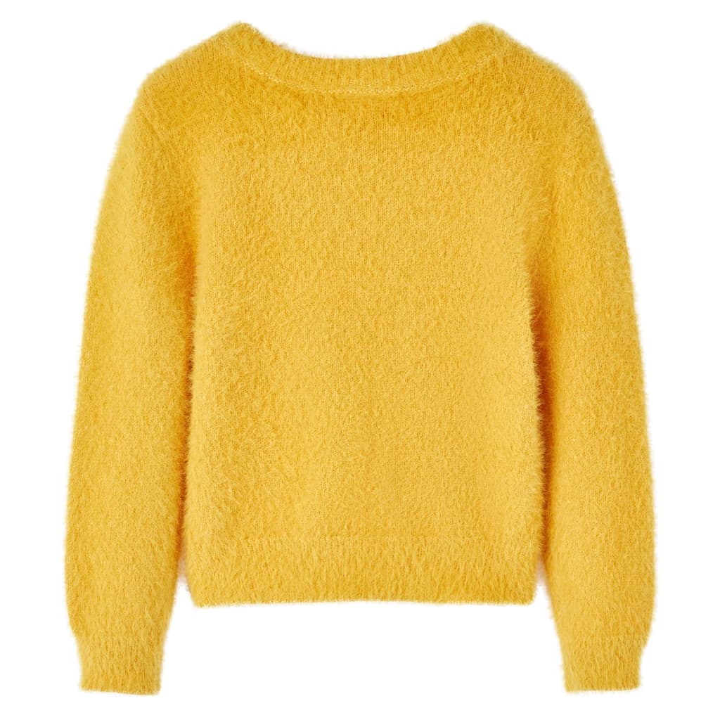 Sweter dziecięcy z dzianiny, ochra, 92