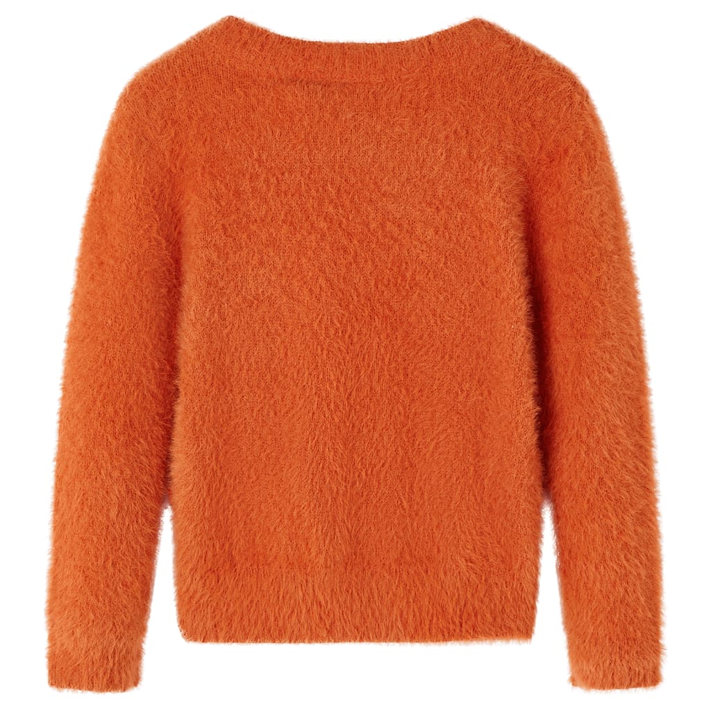 Sweter dziecięcy z dzianiny, palony pomarańcz, 92