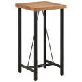 vidaXL Stolik barowy, 55x55x107 cm, lite drewno akacjowe i żelazo
