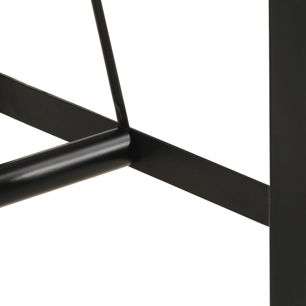 vidaXL Stolik barowy, 55x55x107 cm, lite drewno akacjowe i żelazo