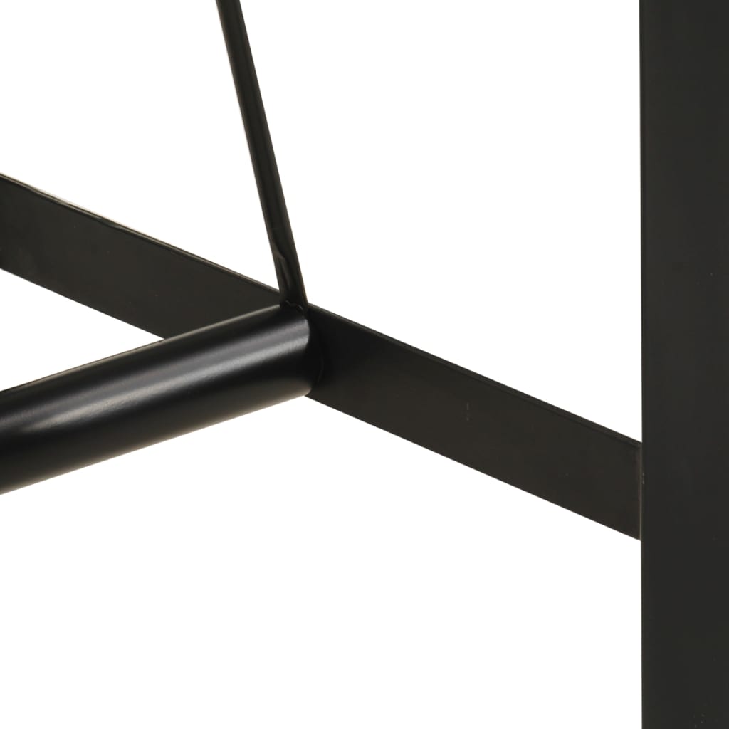 vidaXL Stolik barowy, 110x55x107 cm, lite drewno akacjowe i żelazo