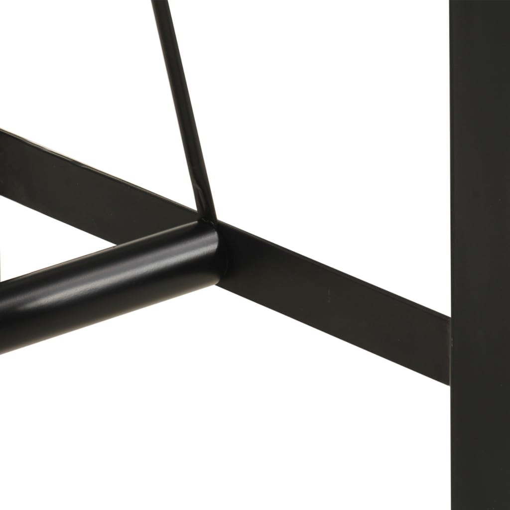 vidaXL Stolik barowy, 150x70x107 cm, lite drewno akacjowe i żelazo