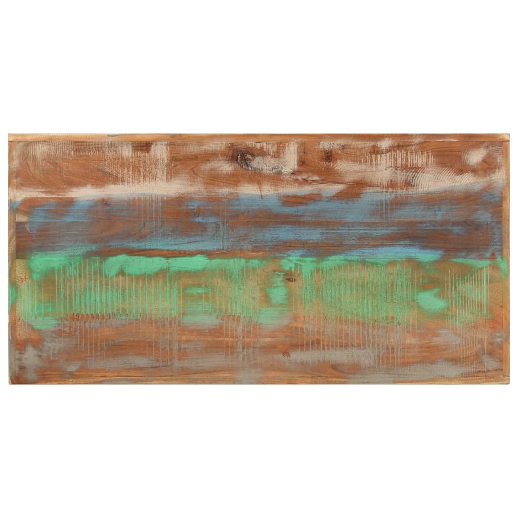 vidaXL Stolik barowy, 110x55x107 cm, lite drewno z odzysku i żelazo