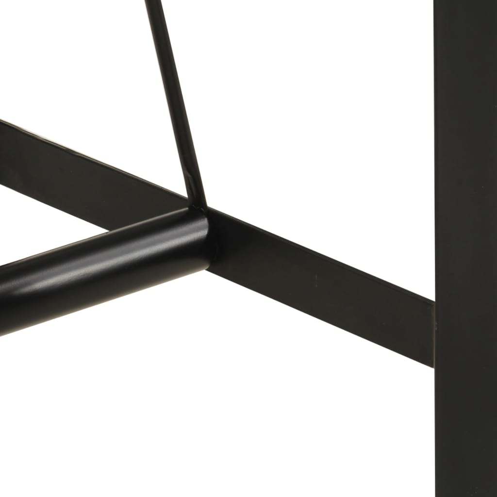 vidaXL Stolik barowy, 150x70x107 cm, lite drewno z odzysku i żelazo