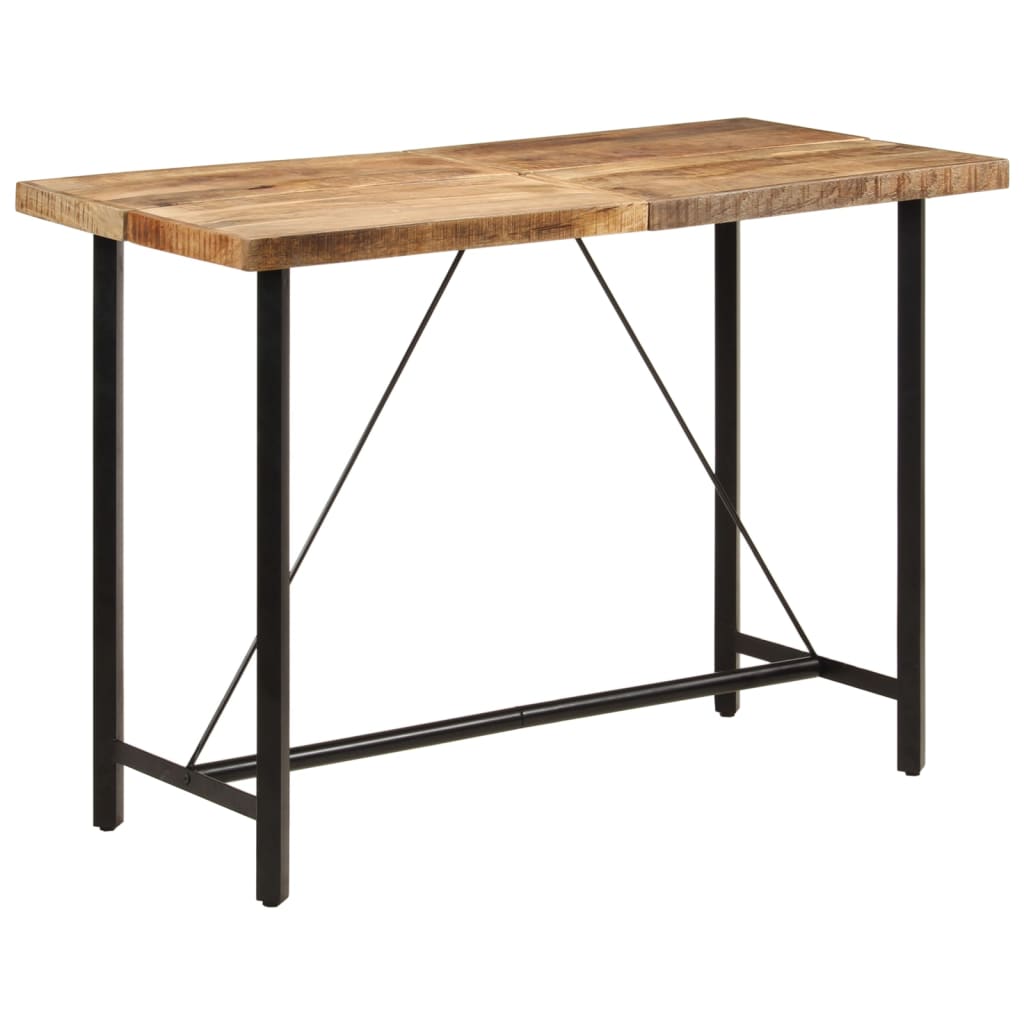 vidaXL Stolik barowy, 150x70x107 cm, lite drewno mango i żelazo