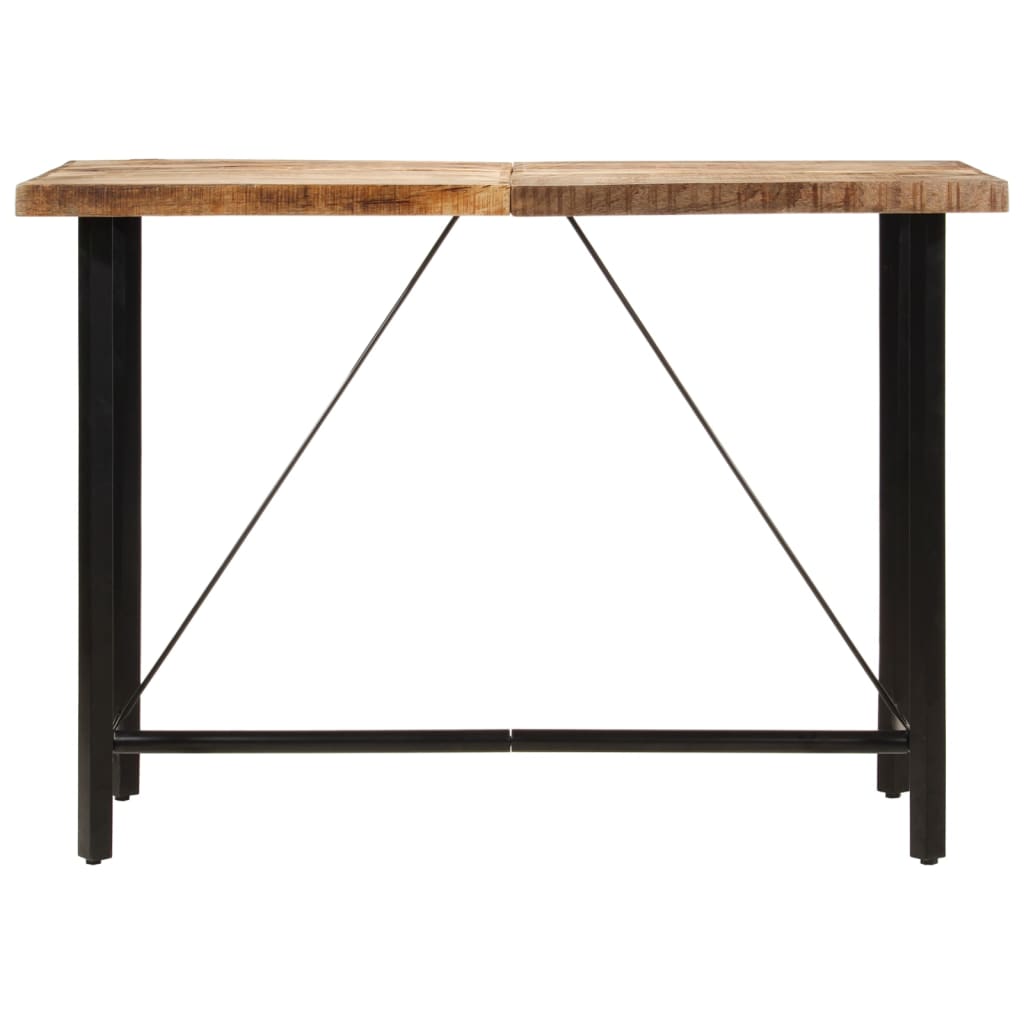 vidaXL Stolik barowy, 150x70x107 cm, lite drewno mango i żelazo