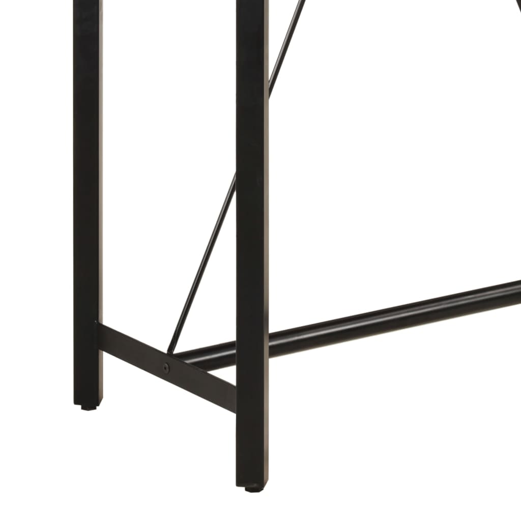 vidaXL Stolik barowy, 150x70x107 cm, lite drewno mango i żelazo