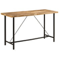 vidaXL Stolik barowy, 180x70x107 cm, lite drewno mango i żelazo