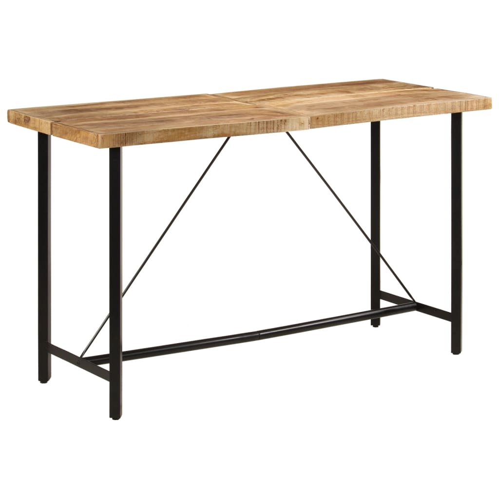 vidaXL Stolik barowy, 180x70x107 cm, lite drewno mango i żelazo