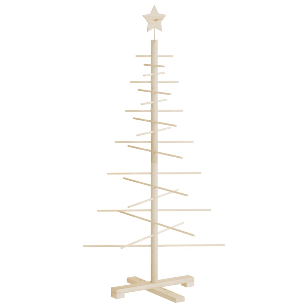 vidaXL Drewniana choinka do udekorowania, 125 cm, lite drewno sosnowe