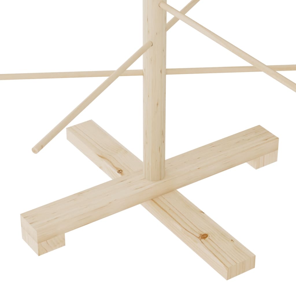vidaXL Drewniana choinka do udekorowania, 125 cm, lite drewno sosnowe