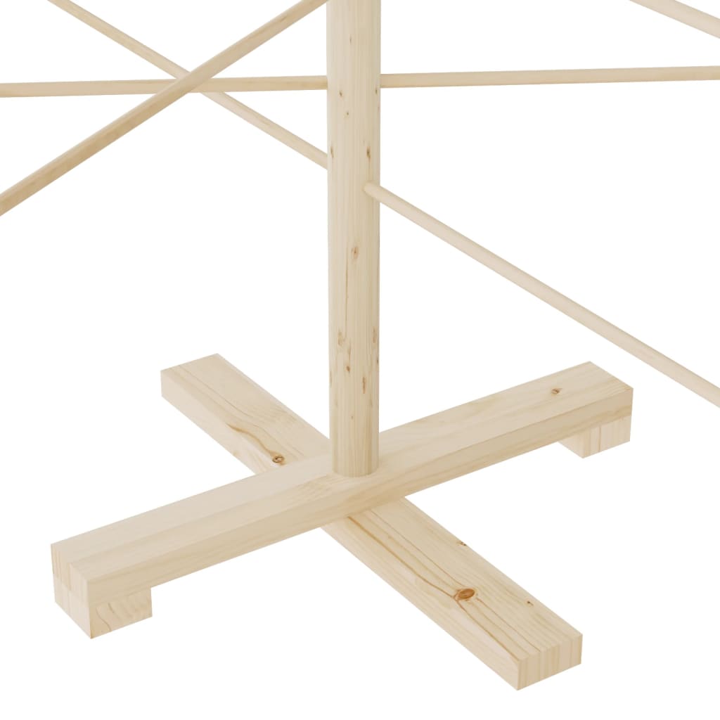 vidaXL Drewniana choinka do udekorowania, 150 cm, lite drewno sosnowe