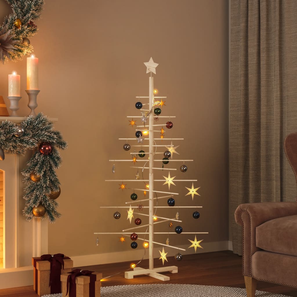 vidaXL Drewniana choinka do udekorowania, 150 cm, lite drewno sosnowe
