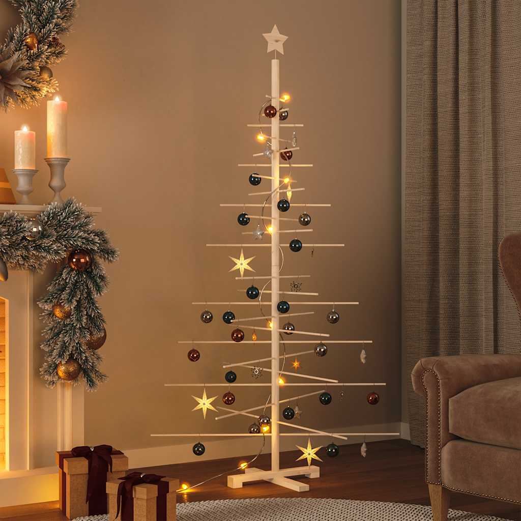 vidaXL Drewniana choinka do udekorowania, 180 cm, lite drewno sosnowe