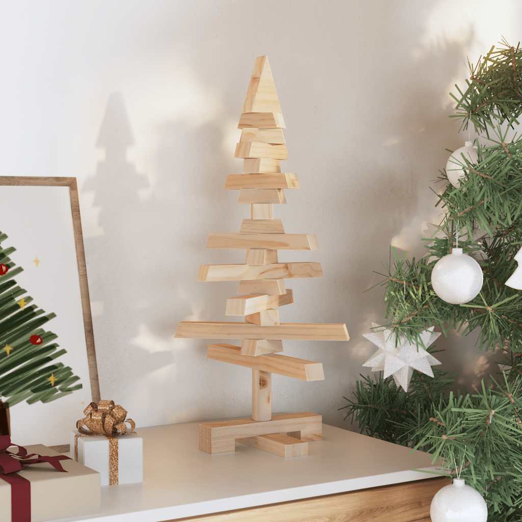 vidaXL | Drewniana choinka | naturalny 60 cm Lite drewno sosnowe