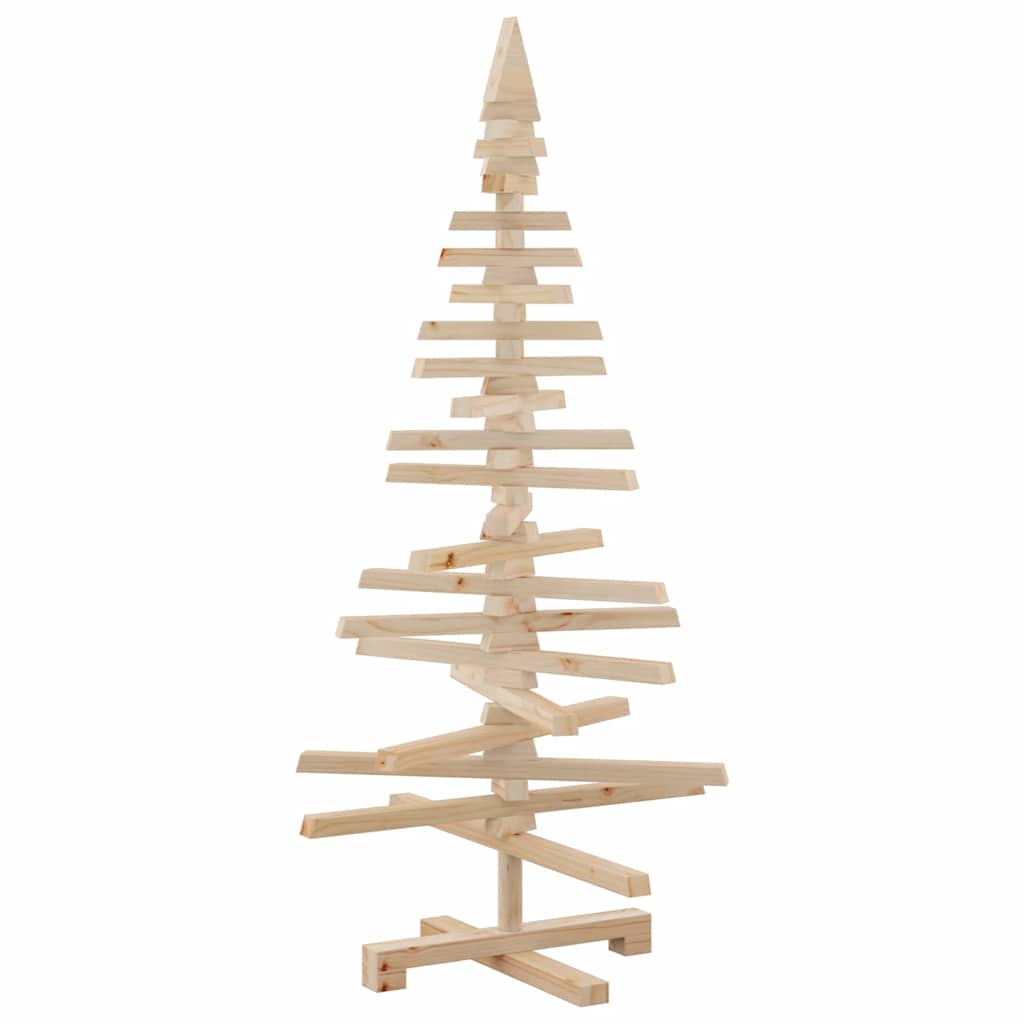 vidaXL Drewniana choinka do udekorowania, 120 cm, lite drewno sosnowe