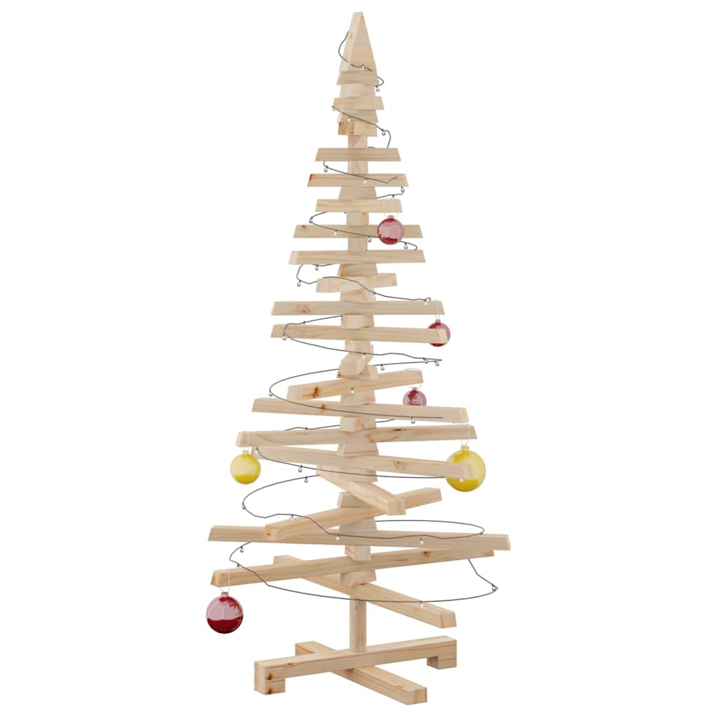vidaXL Drewniana choinka do udekorowania, 120 cm, lite drewno sosnowe