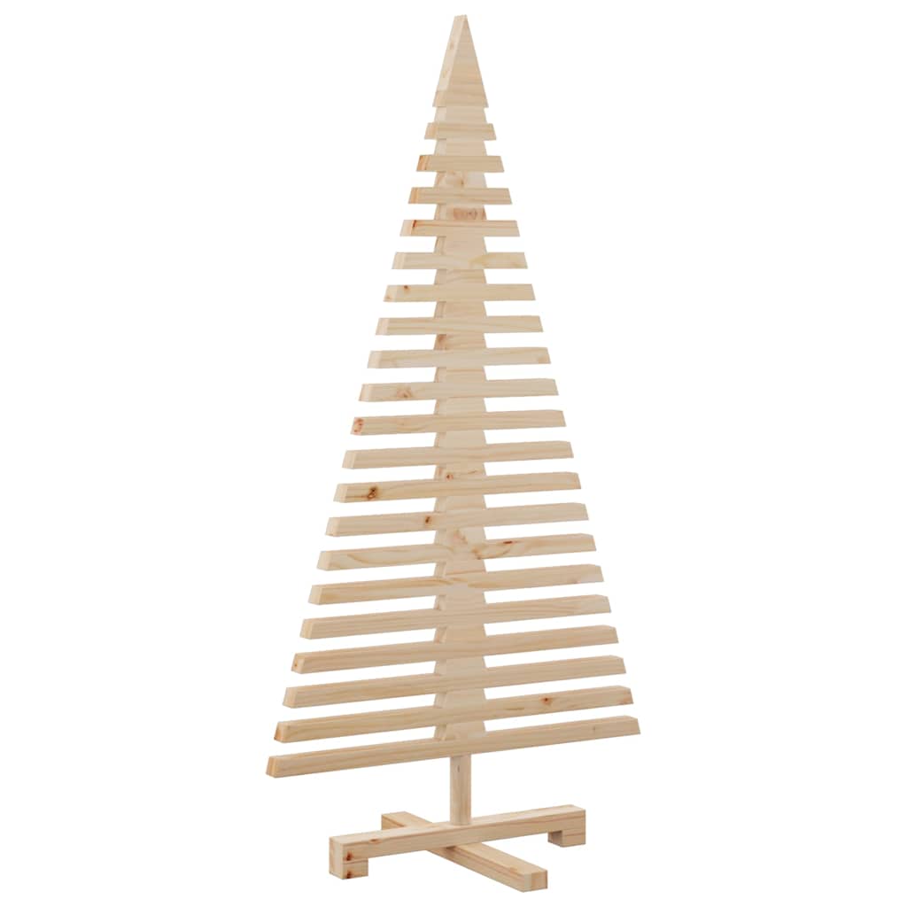 vidaXL Drewniana choinka do udekorowania, 120 cm, lite drewno sosnowe