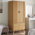 vidaXL Szafa OLDEN, brązowa, 76,5x53x172 cm, lite drewno sosnowe