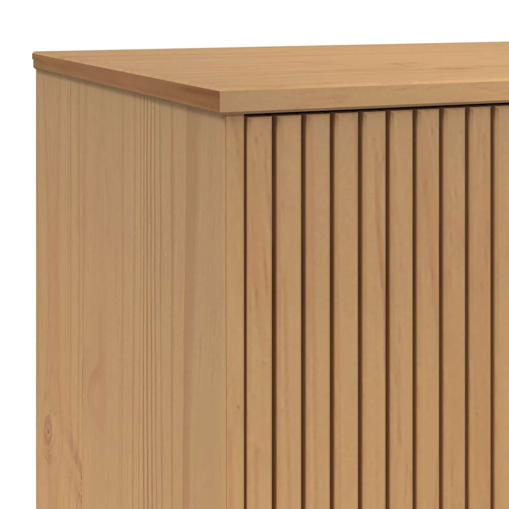 vidaXL Szafka RTV OLDEN, brązowa, 114x43x57 cm, lite drewno sosnowe