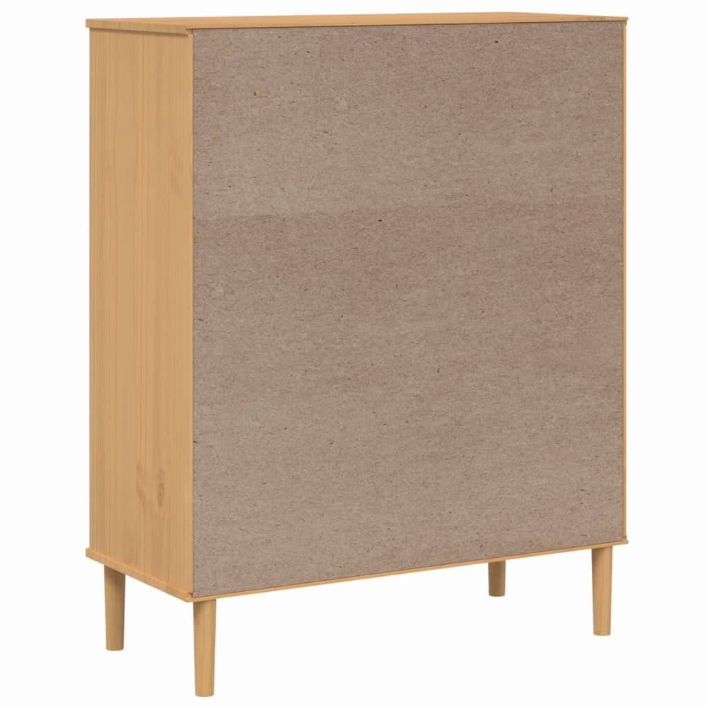 vidaXL Szafka SENJA, imitacja rattanu, brązowa, 90x40x112 cm, sosnowa