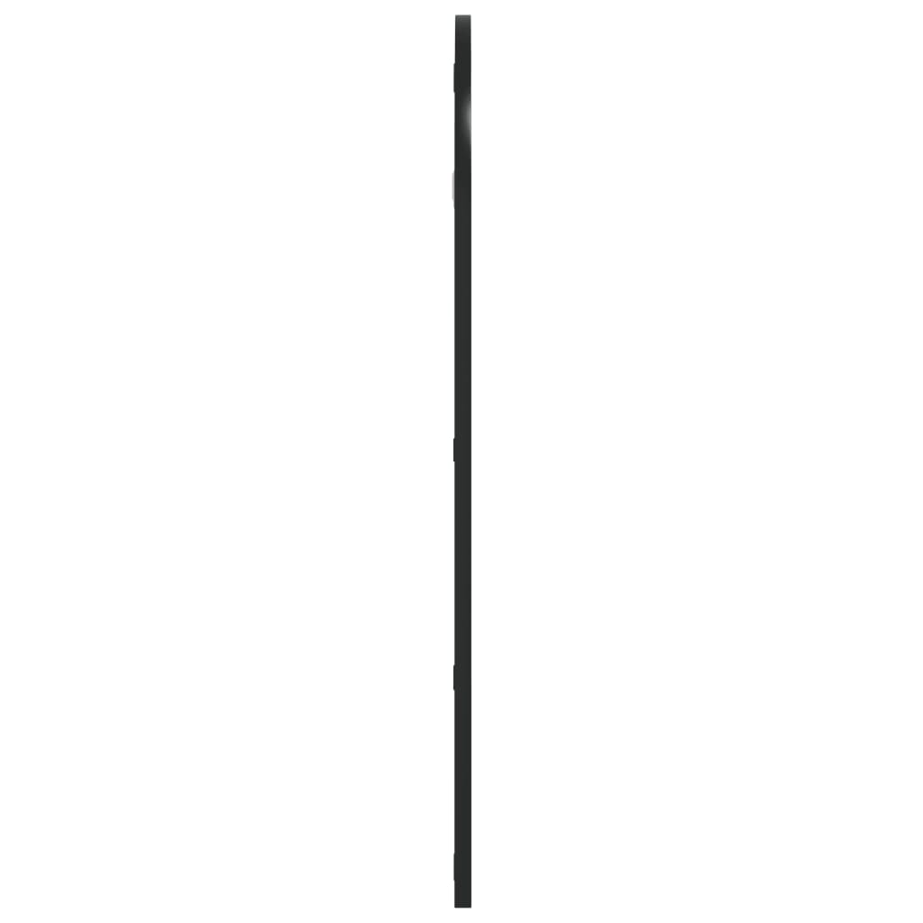 vidaXL Lustro ścienne, czarne, 40x80 cm, zakończone łukiem, żelazo