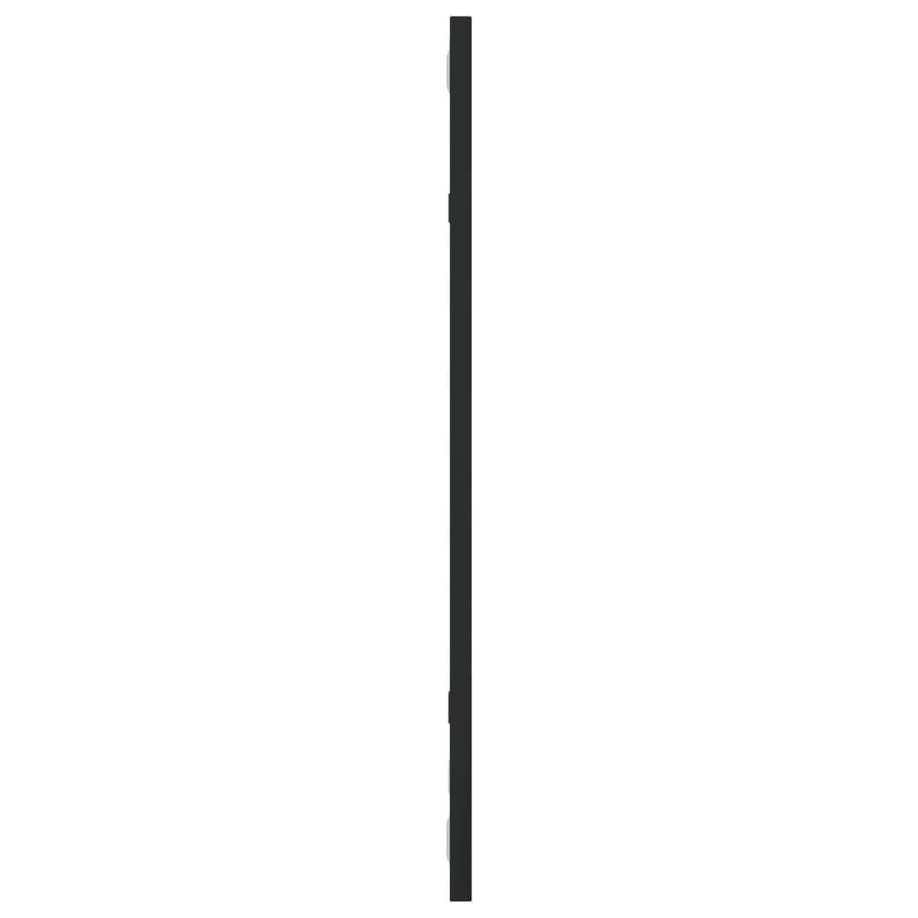 vidaXL Lustro ścienne, czarne, 30x60 cm, prostokątne, żelazo