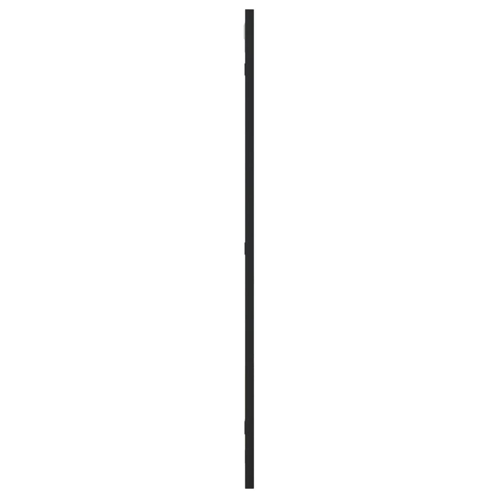 vidaXL Lustro ścienne, czarne, 40x80 cm, prostokątne, żelazo