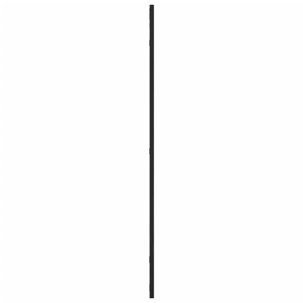 vidaXL Lustro ścienne, czarne, 50x100 cm, prostokątne, żelazo