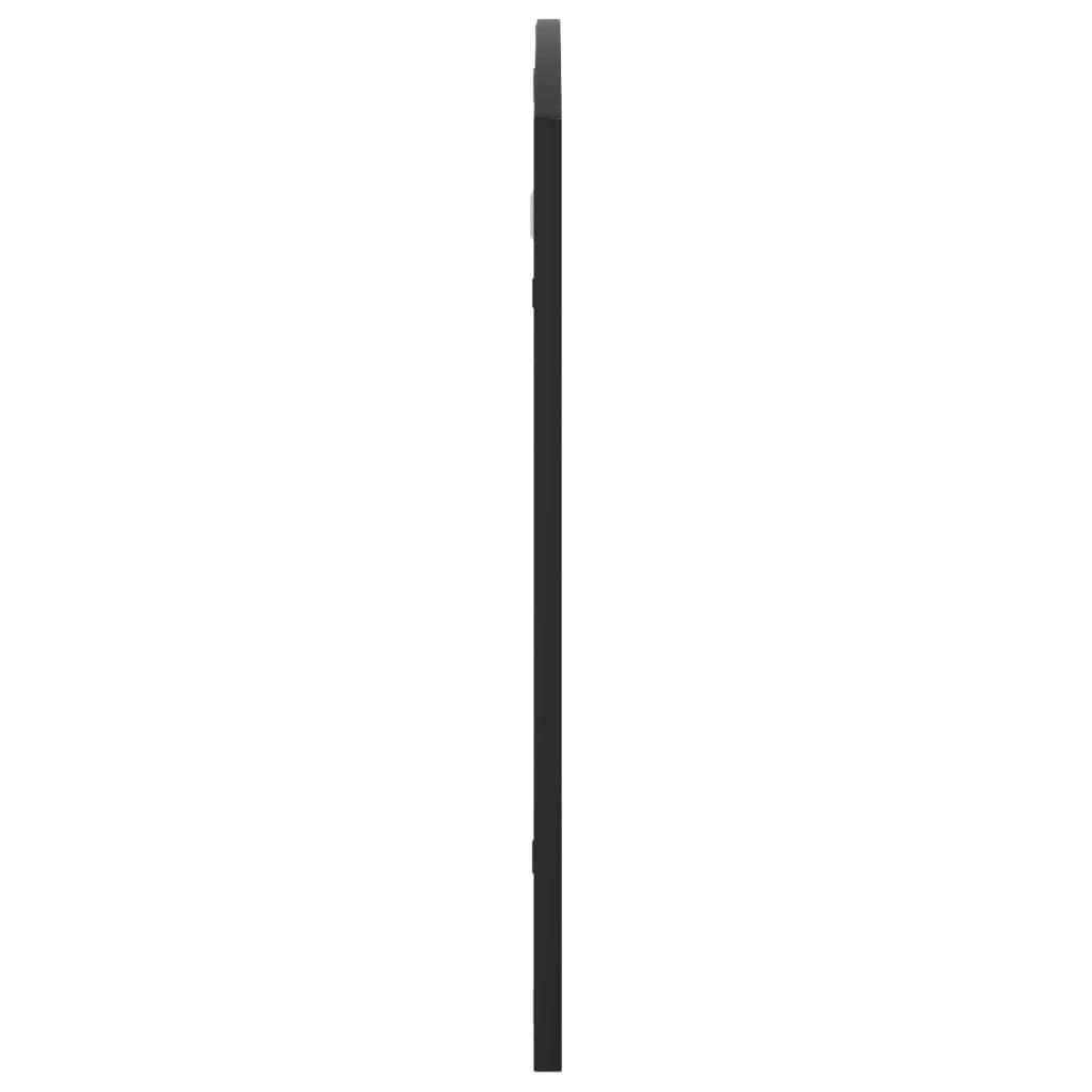 vidaXL Lustro ścienne, czarne, 100x60 cm, zakończone łukiem, żelazo