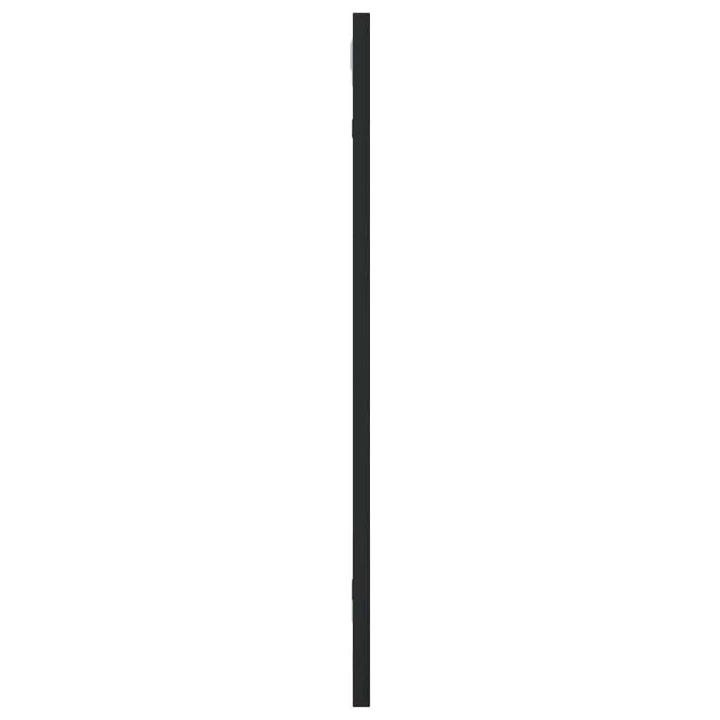 vidaXL Lustro ścienne, czarne, 30x60 cm, prostokątne, żelazo